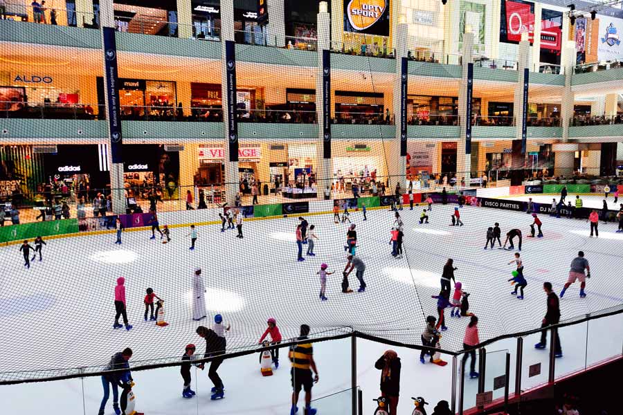 Dubai Mall en schaatsbaan