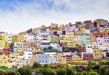 Kleurrijke gevels in Las Palmas