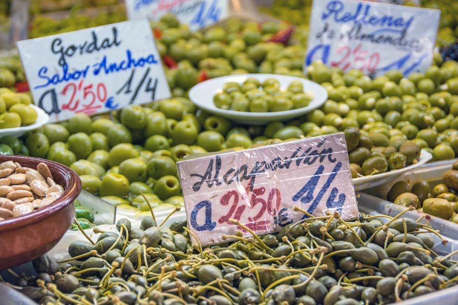 Voedselmarkt in Malaga