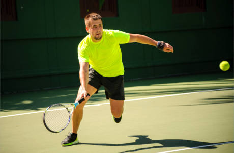 Tennisspelare på Zakynthos
