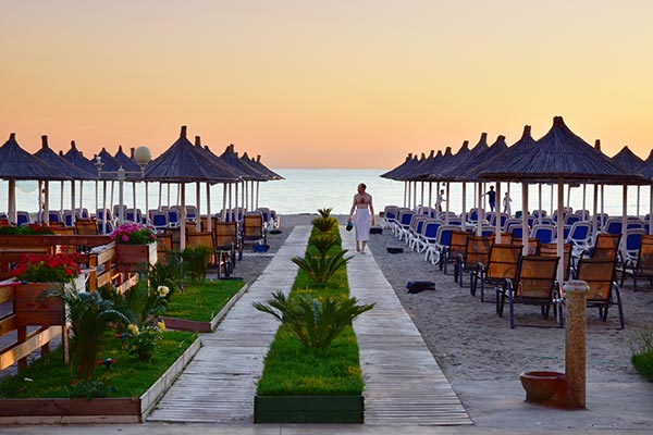 Strand i Durres, Albanien