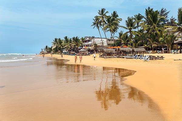 Strand in Hikkaduwa, Sri Lanka